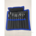 12PCS Tweezers in Nylon Bag Stainless Steel